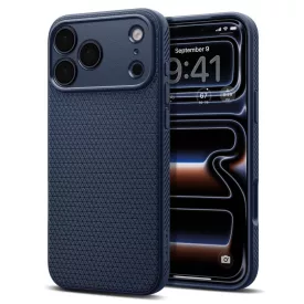 iPhone 18 Pro / 17 Pro Tok - Spigen Liquid Air - Sötétkék