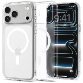   iPhone 18 Pro / 17 Pro Tok - Spigen Ultra Hybrid MagSafe - Áttetsző-Fehér