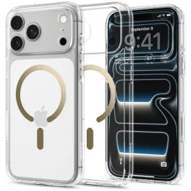   iPhone 18 Pro Max / 17 Pro Max Tok - Spigen Ultra Hybrid MagSafe - Átlátszó-Arany