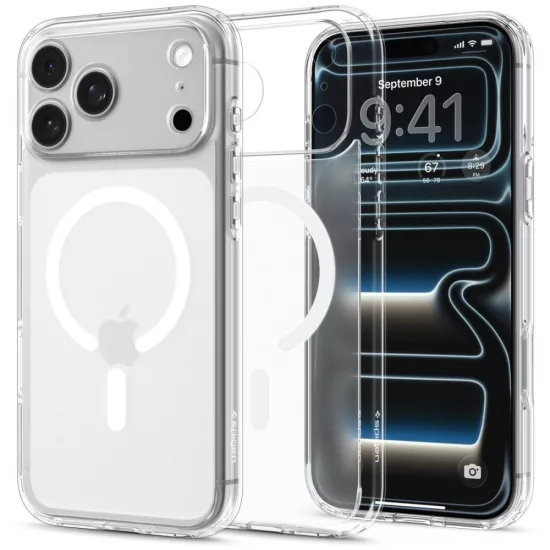 iPhone 18 Pro Max / 17 Pro Max Tok - Spigen Ultra Hybrid MagSafe - Áttetsző-Fehér