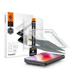   iPhone Duo Kijelzővédő Üvegfólia - Spigen Glas.tR EZ Fit Pro HD Privacy x 2 db