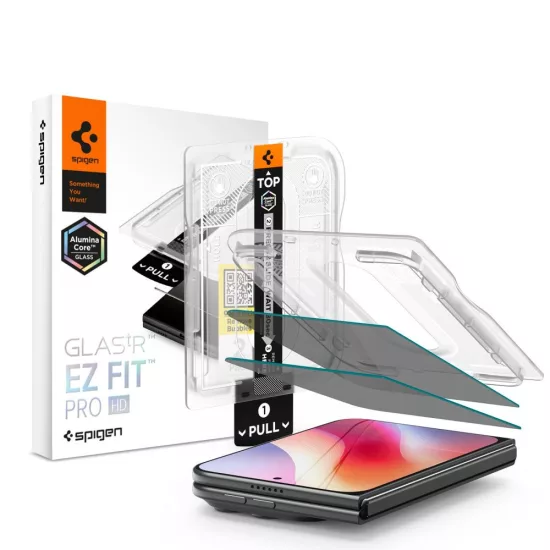 iPhone Duo Kijelzővédő Üvegfólia - Spigen Glas.tR EZ Fit Pro HD Privacy x 2 db
