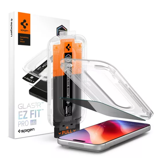 iPhone 18 Pro Max Kijelzővédő Üvegfólia - Spigen Glas.tR EZ Fit Pro HD AC Privacy