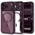iPhone 18 Pro Max / 17 Pro Max Tok - Tech-Protect MagPeak MagSafe CC - Átlátszó Bordó