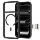 iPhone 18 Pro Max / 17 Pro Max Tok - Tech-Protect MagOne CC MagSafe + 2x Kijelzővédő Üvegfólia - Átlátszó Fekete