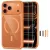 iPhone 18 Pro Max / 17 Pro Max Tok - Tech-Protect MagOne CC MagSafe + 2x Kijelzővédő Üvegfólia- Átlátszó Narancs