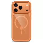 iPhone 18 Pro Max / 17 Pro Max Tok - Tech-Protect MagOne CC MagSafe + 2x Kijelzővédő Üvegfólia- Átlátszó Narancs