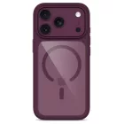 iPhone 18 Pro Max / 17 Pro Max Tok - Tech-Protect MagOne CC MagSafe + 2x Kijelzővédő Üvegfólia - Átlátszó Bordó
