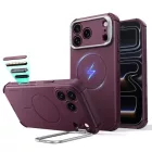 iPhone 18 Pro / 17 Pro Tok - ESR Cyber Tough Kickstand MagSafe - Bordó