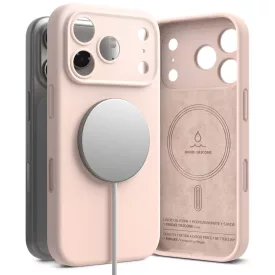 iPhone 18 Pro Tok - Ringke Silicone MagSafe - Rózsaszín