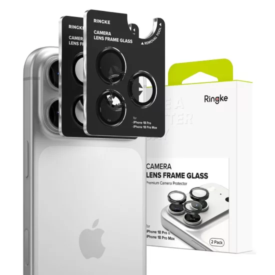 iPhone 18 Pro / Pro Max Lencsevédő - Ringke Camera Frame Protector - Fekete x 2 db