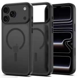   iPhone 18 Pro Max / 17 Pro Max Tok - Tech-Protect Magmat MagSafe CC - Áttetsző-Fekete