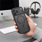 iPhone 18 Pro Max / 17 Pro Max Tok - Tech-Protect Magmat MagSafe CC - Áttetsző-Fekete