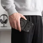 iPhone 18 Pro Max / 17 Pro Max Tok - Tech-Protect MagStand MagSafe CC - Áttetsző-Fekete