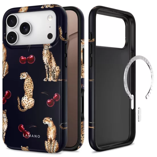 iPhone 18 Pro Max / 17 Pro Max Tok - Tech-Protect Lamano MagSafe - Midnight Cherry