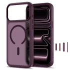 iPhone 18 Pro / 17 Pro Tok - Tech-Protect Magmat Magsafe CC - Áttetsző-Bordó
