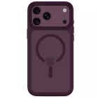 iPhone 18 Pro / 17 Pro Tok - Tech-Protect Magmat Magsafe CC - Áttetsző-Bordó
