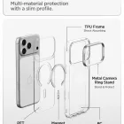 iPhone 18 Pro Max / 17 Pro Max Tok - Spigen Ultra Hybrid Optik S MagSafe - Átlátszó-Ezüst