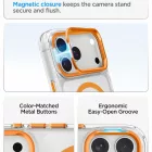 iPhone 18 Pro Max / 17 Pro Max Tok - Spigen Ultra Hybrid Optik S MagSafe - Átlátszó-Narancs