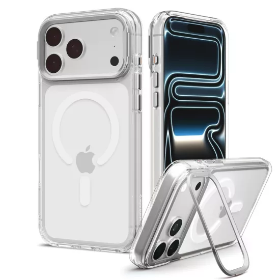 iPhone 18 Pro / 17 Pro Tok - Spigen Ultra Hybrid Optik S MagSafe - Átlátszó-Ezüst