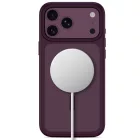 iPhone 18 Pro Max / 17 Pro Max Tok - Tech-Protect Magmat Magsafe CC - Áttetsző-Bordó