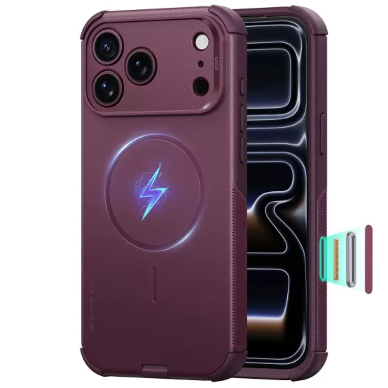 iPhone 18 Pro Max / 17 Pro Max Tok - ESR Cyber Tough MagSafe - Bordó