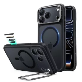   iPhone 18 Pro / 17 Pro Tok - ESR Cyber Tough Kickstand MagSafe - Fekete