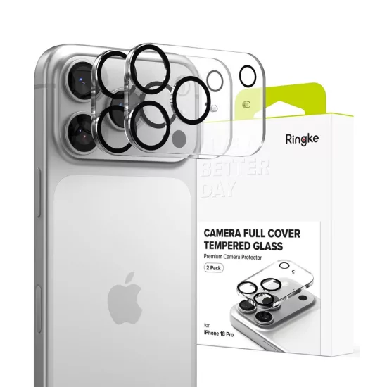 iPhone 18 Pro Kameravédő - Ringke Camera Full Cover - Fekete x 2 db