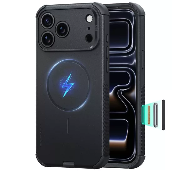 iPhone 18 Pro / 17 Pro Tok - ESR Cyber Tough MagSafe - Fekete