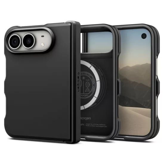 iPhone Duo Tok - Spigen Tough Armor MagSafe - Fekete