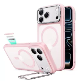   iPhone 18 Pro / 17 Pro Tok - ESR Classic Hybrid Kickstand MagSafe - Áttetsző-Pink
