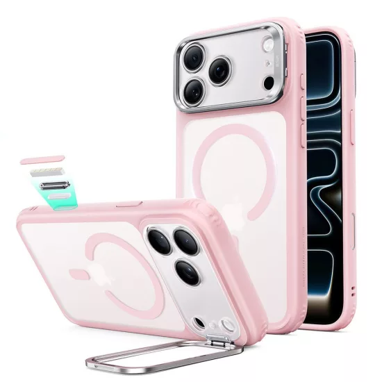 iPhone 18 Pro / 17 Pro Tok - ESR Classic Hybrid Kickstand MagSafe - Áttetsző-Pink
