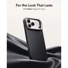 iPhone 18 Pro / 17 Pro Tok - ESR Leather Kickstand MagSafe - Fekete