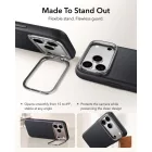 iPhone 18 Pro / 17 Pro Tok - ESR Leather Kickstand MagSafe - Fekete