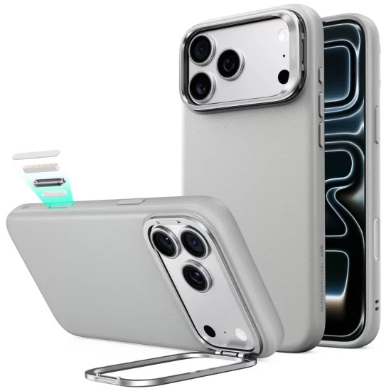 iPhone 18 Pro / 17 Pro Tok - ESR Atelier Kickstand MagSafe - Szürke
