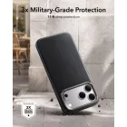 iPhone 18 Pro Max / 17 Pro Max Tok - ESR Leather Kickstand MagSafe - Fekete