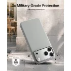 iPhone 18 Pro Max / 17 Pro Max Tok - ESR Leather Kickstand MagSafe - Szürke
