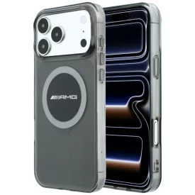   iPhone 18 Pro Max / 17 Pro Max Tok - Mercedes AMG IML Transparent Bicolor Block MagSafe - Fekete-Szürke