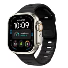 Apple Watch (44/45/46/49mm) Óraszíj - Tech-Protect Silicone Line - Fekete