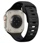Apple Watch (44/45/46/49mm) Óraszíj - Tech-Protect Silicone Line - Fekete