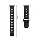 Apple Watch (44/45/46/49mm) Óraszíj - Tech-Protect Silicone Line - Fekete