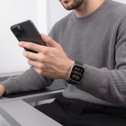 Apple Watch (44/45/46/49mm) Óraszíj - Tech-Protect Silicone Line - Fekete