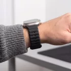 Apple Watch (44/45/46/49mm) Óraszíj - Tech-Protect Silicone Line - Fekete
