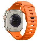 Apple Watch (44/45/46/49mm) Óraszíj - Tech-Protect Silicone Line - Narancs