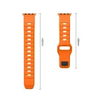 Apple Watch (44/45/46/49mm) Óraszíj - Tech-Protect Silicone Line - Narancs