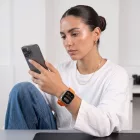 Apple Watch (44/45/46/49mm) Óraszíj - Tech-Protect Silicone Line - Narancs