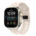 Apple Watch (44/45/46/49mm) Óraszíj - Tech-Protect Silicone Line - Bézs