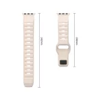 Apple Watch (44/45/46/49mm) Óraszíj - Tech-Protect Silicone Line - Bézs