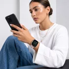 Apple Watch (44/45/46/49mm) Óraszíj - Tech-Protect Silicone Line - Bézs