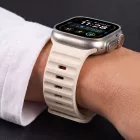 Apple Watch (44/45/46/49mm) Óraszíj - Tech-Protect Silicone Line - Bézs
